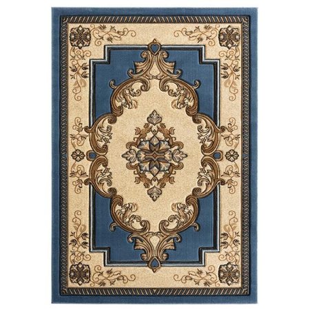 UNITED WEAVERS OF AMERICA United Weavers of America 2050 10560 69 5 ft. 3 in. x 7 ft. 6 in. Bristol Fallon Blue Rectangle Area Rug 2050 10560 69